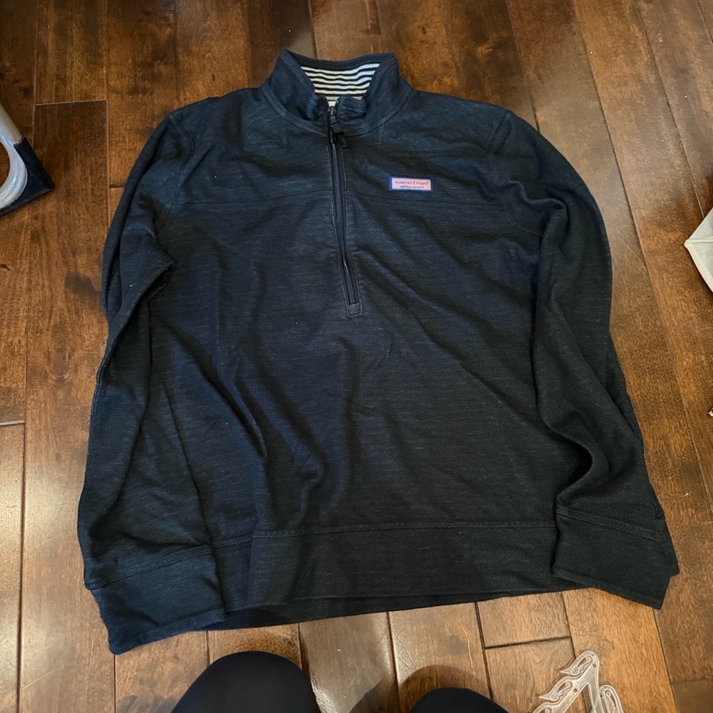 Vineyard Vines Women's Black Half-Zip Sweatshirt